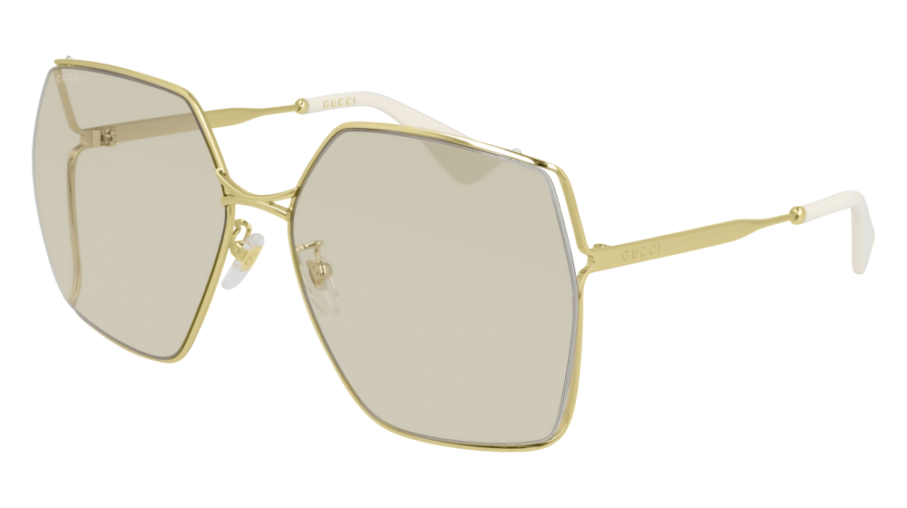 Gucci GG0817S Sunglasses Gold 001 / Grey Gradient Lens 6517140