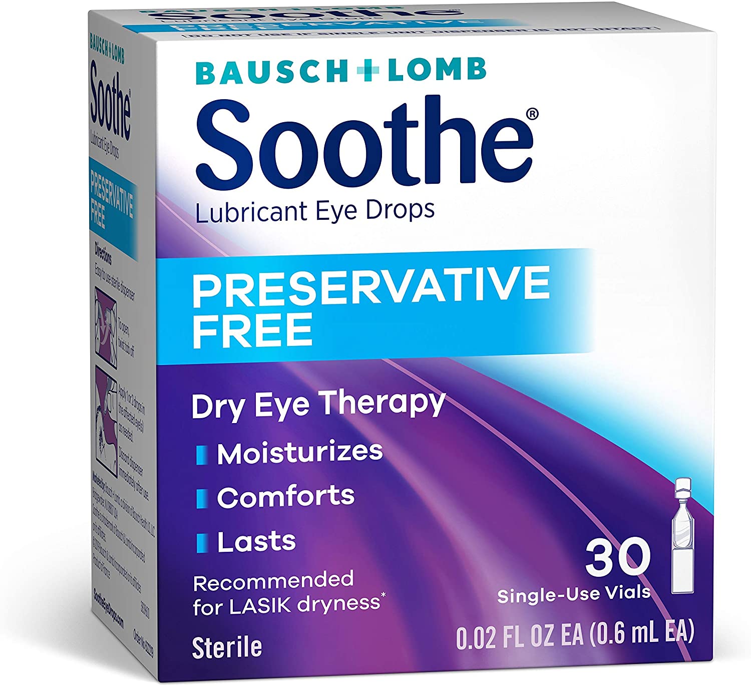 Soothe® Preservative‐Free Lubricant Eye Drops 30 ct Dry Eye Relief Soothe® Preservative‐Free Lubricant Eye Drops 30 ct Dry Eye Relief