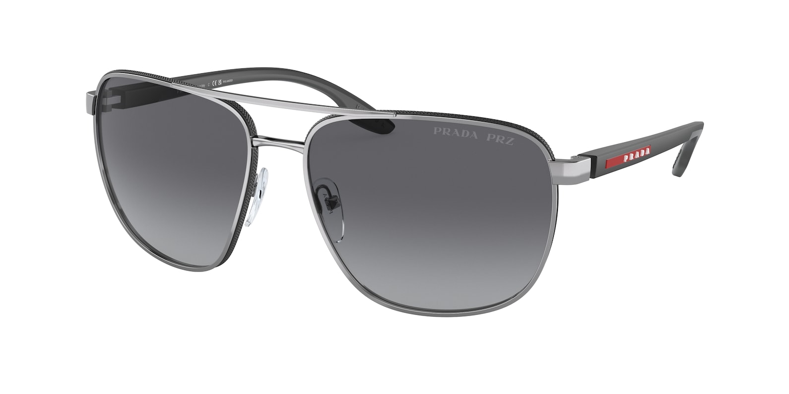 Prada Linea Rossa PS 50YS Sunglasses 17G01V Matte Black / Black Grey
