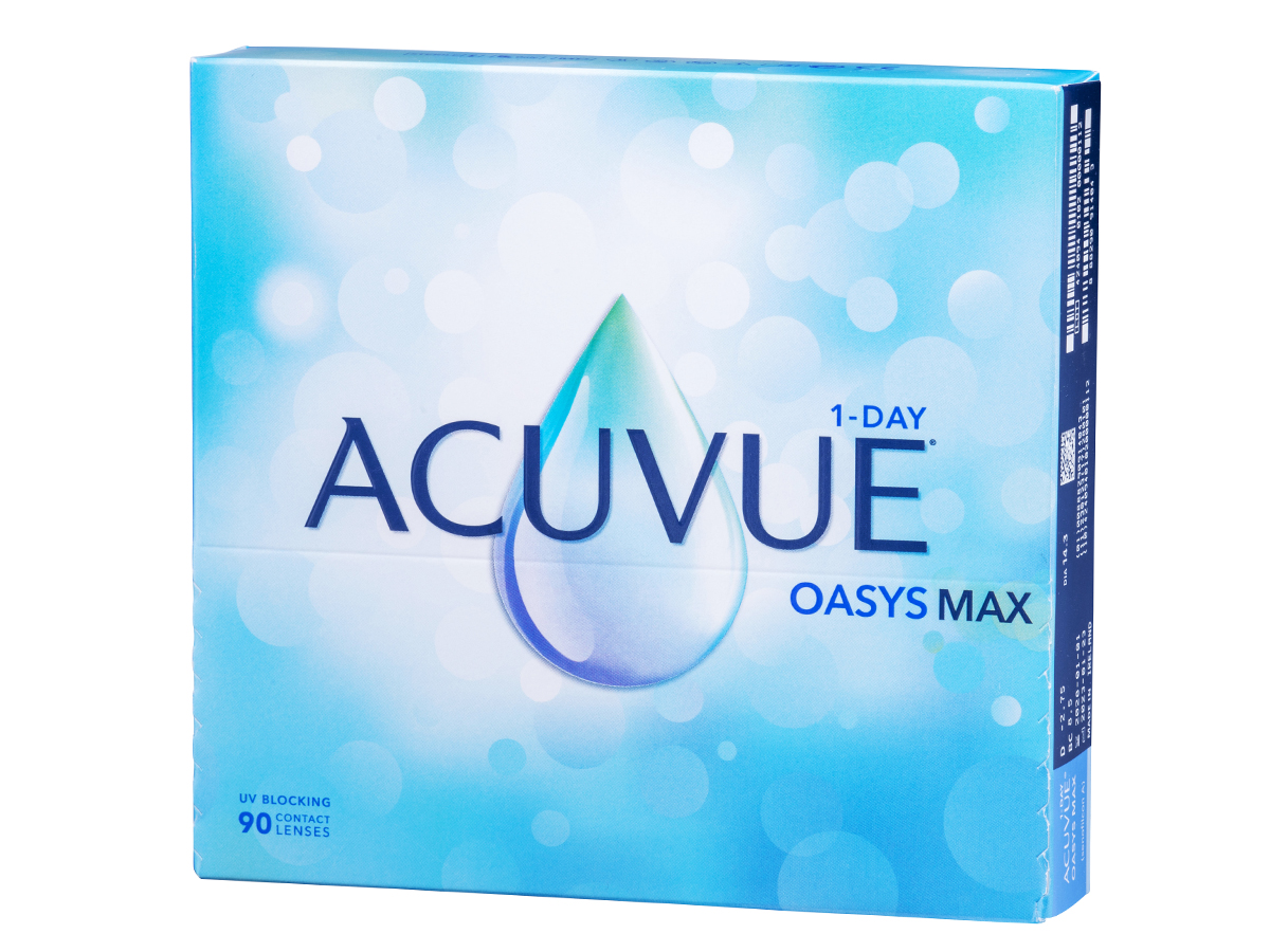 Acuvue Oasys Max 1 Day 90 Pack Contact Lenses Free Shipping