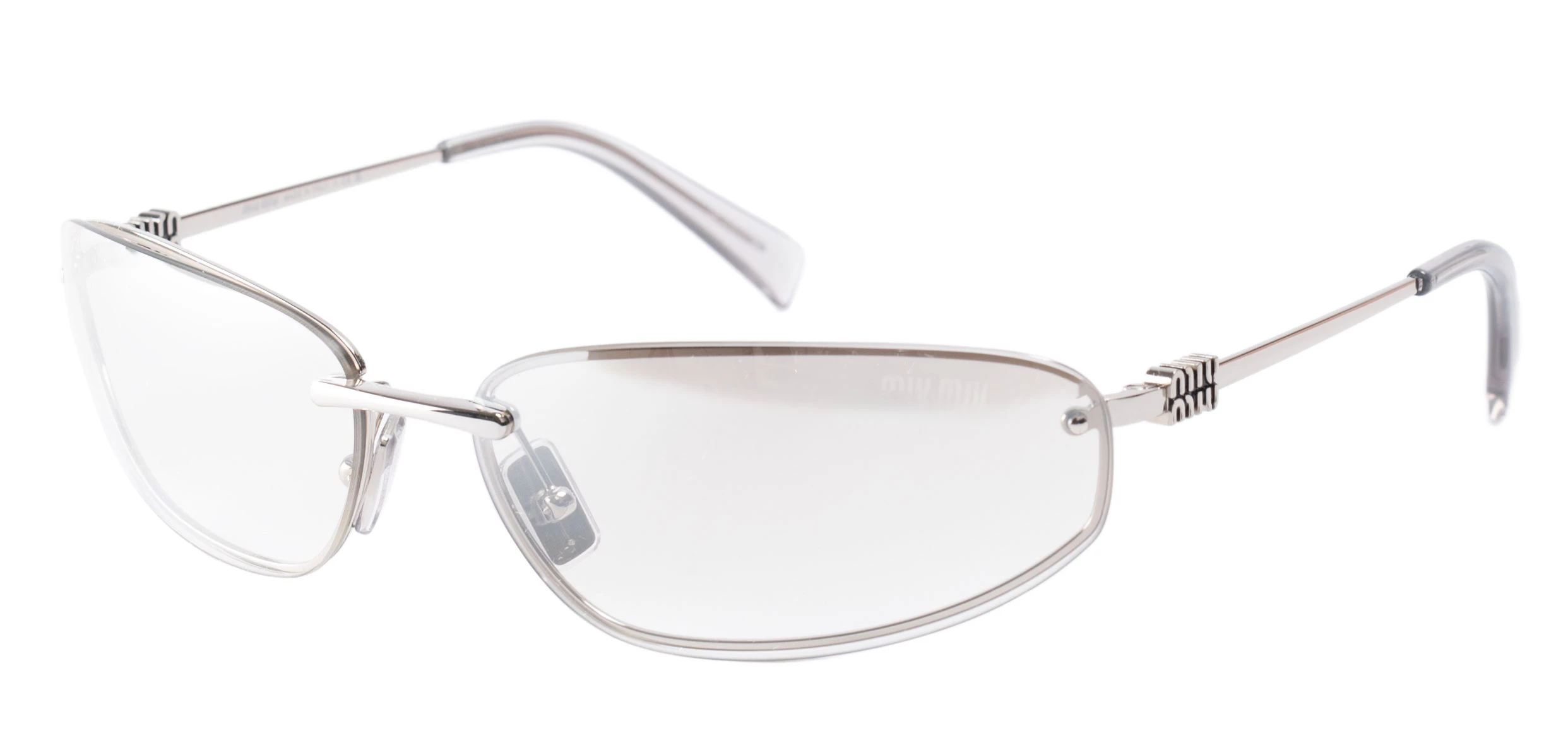 New Miu Miu Women Silver Sunglasses 69-15-130 MIU MIU MU 52YS 1BC10F Silver Ivory Silver Mirror Women  main image 2