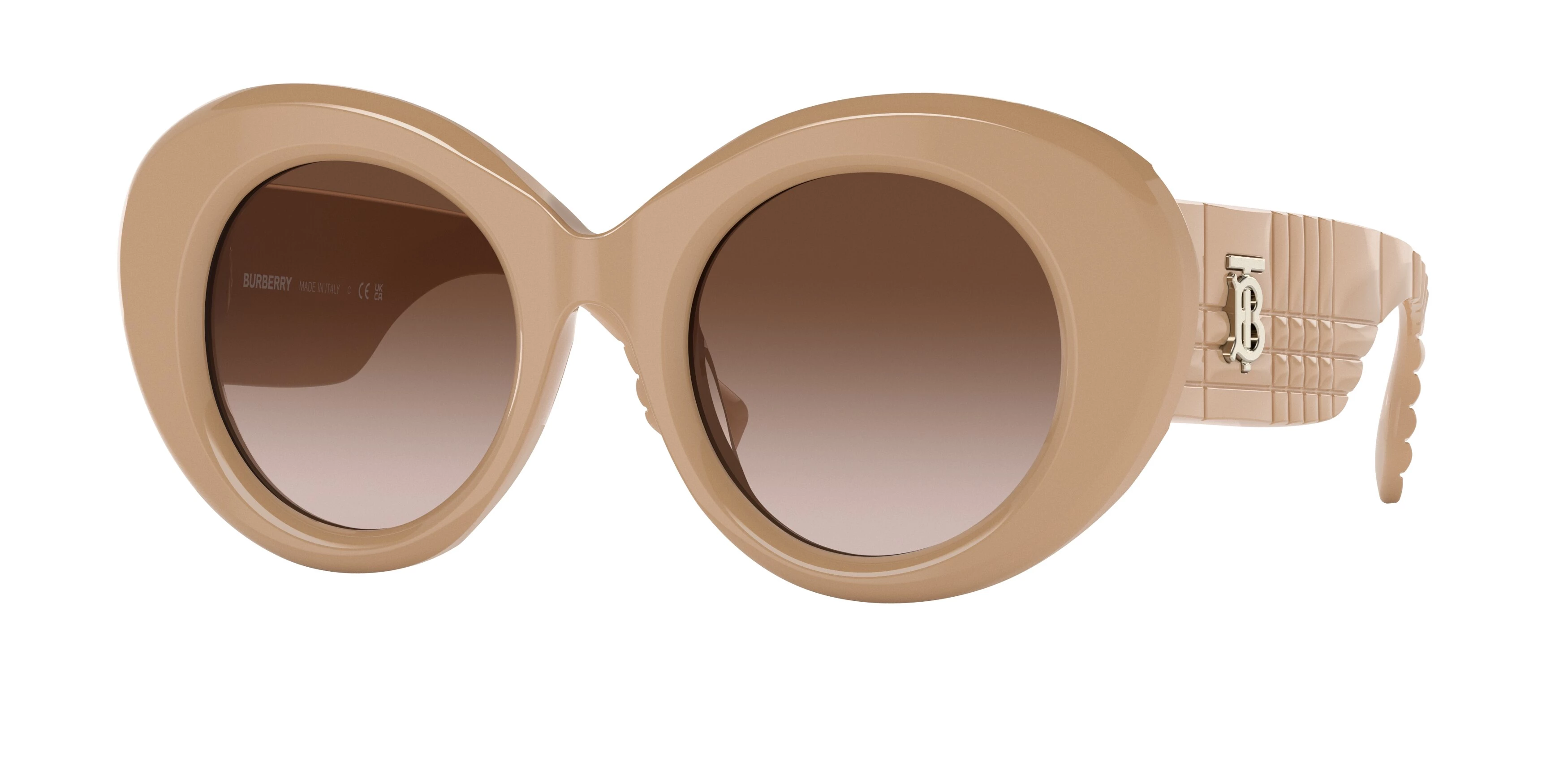 BURBERRY ブラウンオーバーサイズサングラスBE4370U MARGOT Burberry BE4370U MARGOT Sunglasses | Free Shipping | EZContacts.com