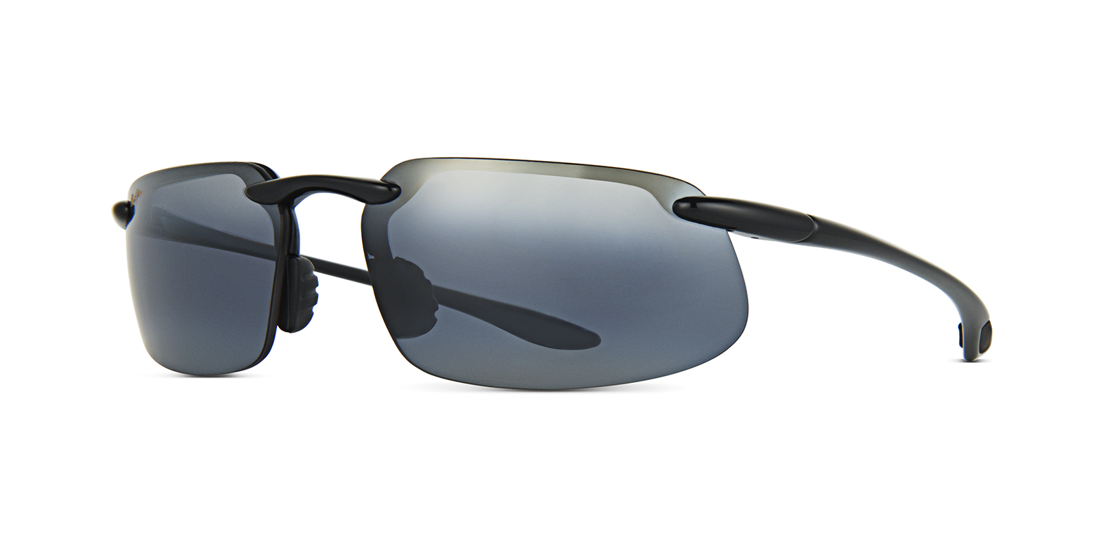 Maui Jim KANAHA Sunglasses 40902 Gloss Black / Neutral Grey Lens 61