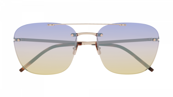 Saint Laurent SL 309 RIMLESS Sunglasses | Gold 004 / Violet Gradient ...