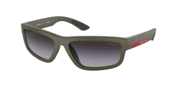 Prada Linea Rossa PS 05ZS style-color 15X09U Green Military Matte / Grey Gradient Lens