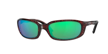 Costa Del Mar 6S9017 BRINE 6S9017 style-color 901712 Tortoise / Green Mirror Lightwave Glass Lens