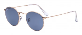 Ray-Ban RB3447 ROUND METAL style-color 9202R5 Rose Gold / Blue Lens