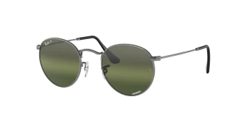 Ray-Ban RB3447 ROUND METAL style-color 004/G4 Gunmetal / Silver/Green Chromance Lens