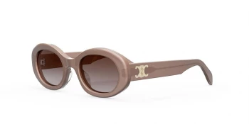 Celine TRIOMPHE CL40194U style-color 45F Acetate Shiny Opaline Pink / Gradient Brown Lens
