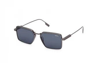 Ermenegildo Zegna EZ0243 style-color 09V Matte Gunmetal / Matte Gunmetal / blue blue Lens