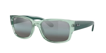 Ray-Ban RB4388 style-color 6646G6 Transparent Green / Blue Lens