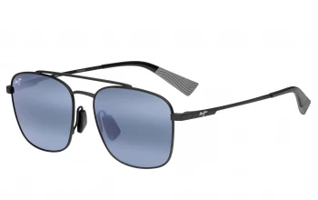 Maui Jim PĪWAI ASIAN FIT style-color 645-02 Matte Black With Grey / Neutral Grey Lens