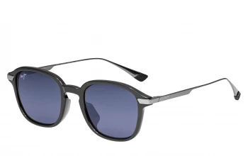 Maui Jim KA&lsquo;OUO ASIAN FIT style-color GS625-02 Shiny Black With Gunmetal / Neutral Grey Lens