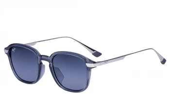 Maui Jim KA&lsquo;OUO ASIAN FIT style-color GS625-14 Shiny Trans Grey With Silver / Neutral Grey Lens