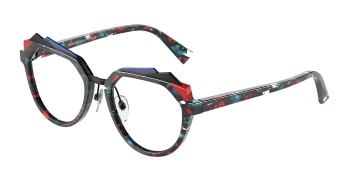 Alain Mikli A03144 BELLEVISTA style-color 003 Mosaic Red Blue / Black Red