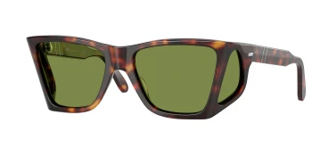 Persol PO0009 style-color 24/4E Havana / Green Lens