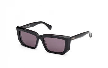 Max Mara MM0126 GLIMPSE7 style-color 01A Shiny Black / Shiny Black / smoke smoke Lens