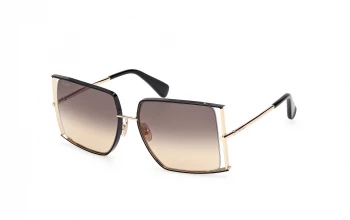 Max Mara MM0120 JEAN1 style-color 05A Shiny Black / Shiny Black / gradient smoke gradient smoke Lens