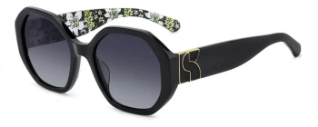 Kate Spade KS FLYNNIE/G/S style-color 807 Black 07 B / 9O DARK GREY SHADED O Lens