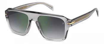 David Beckham DB 7127/S style-color KB7 Grey B7 G / NU GREY SHADED GREEN MIRROR U Lens