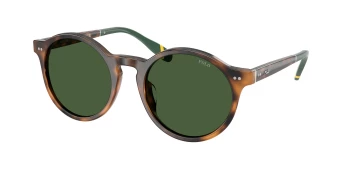 Polo PH4204U style-color 608971 Shiny Red Havana / Bottle Green Lens