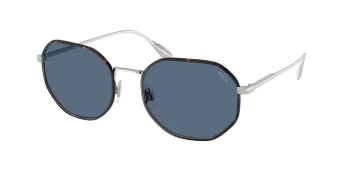 Polo PH3157 style-color 942380 Brushed Silver / Dark Blue Lens