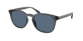 Polo PH4222U style-color 579980 Shiny Transparent Grey / Dark Blue Lens