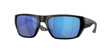 Costa Del Mar 6S9118 FINLET 06S9118 style-color 911801 Matte Black / Blue Mirror Lightwave Glass Lens