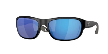 Costa Del Mar 6S9119 CLIPPERTON 06S9119 style-color 911901 Matte Black / Blue Mirror Lightwave Glass Lens