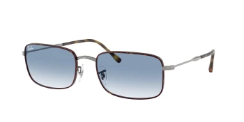 Ray-Ban RB3746 style-color 92703F Havana On Gunmetal / Clear Gradient Blue Lens