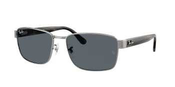 Ray-Ban RB3750 style-color 004/R5 Gunmetal / Blue Lens