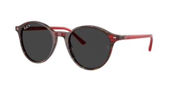 Ray-Ban RB2230 BERNARD 0RB2230 style-color 141948 Transparent Shade Fantasy Red / Polar Black Lens
