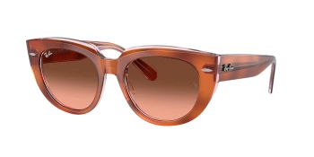 Ray-Ban RB2286F DOREEN 0RB2286F style-color 1415A5 Red Havana On Transparent Multicolor / Pink Gradient Brown Lens