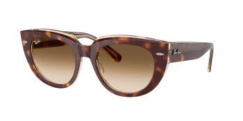Ray-Ban RB2286 DOREEN 0RB2286 style-color 141451 Light Havana On Transparent Multicolor / Clear Gradient Brown Lens