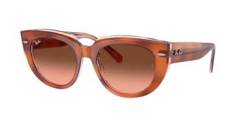 Ray-Ban RB2286 DOREEN 0RB2286 style-color 1415A5 Red Havana On Transparent Multicolor / Pink Gradient Brown Lens