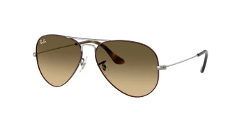 Ray-Ban RB3025 AVIATOR LARGE METAL style-color 92700A Havana On Gunmetal / Brown Vintage Gradient Black Lens