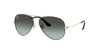 Ray-Ban RB3025 AVIATOR LARGE METAL style-color 9271GK Black On Arista / Blue Vintage Gradient Black Lens