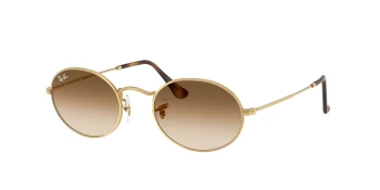 Ray-Ban RB3547 OVAL style-color 001/51 Arista Gold / Clear Gradient Brown Lens
