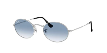 Ray-Ban RB3547 OVAL style-color 003/3F Silver / Clear Gradient Blue Lens
