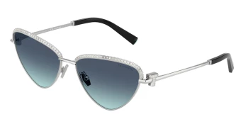 Tiffany TF3107KB style-color 62139S Silver Gold Plated / Azure Gradient Blue Lens