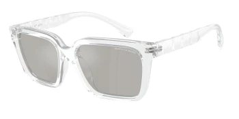 Armani Exchange AX4147S style-color 82356G Shiny Crystal / Light Grey Flash Silver Lens