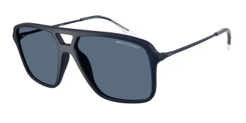 Armani Exchange AX4150SU style-color 818180 Matte Blue / Dark Blue Lens