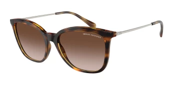 Armani Exchange AX4151S style-color 821313 Shiny Havana / Brown Gradient Dark Brown Lens