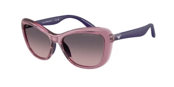 Emporio Armani EK4004 style-color 537646 Shiny Transparent Lillac / Pink Gradient Grey Lens