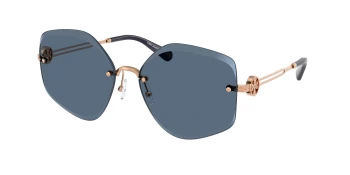 Tory Burch TY6111 style-color 33534L Shiny Rose Gold / Dark Blue Lens