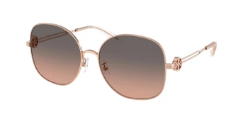 Tory Burch TY6112 style-color 3358G9 Light Rose Gold / Light Brown Grey Gradient Lens