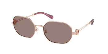 Tory Burch TY6113 style-color 33587N Light Rose Gold / Light Brown Purple Mirror Lens