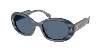 Tory Burch TY7214U style-color 317780 Blue Stripe / Dark Blue Lens