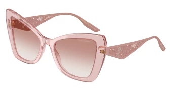 Dolce & Gabbana DG4489 style-color 322613 Transparent Powder Pink / Clear Gradient Brown Lens