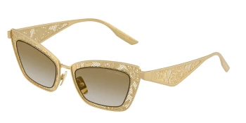 Dolce & Gabbana DG2311 style-color 12246E Matte Gold / Grad Light Brown Mirror Gold Lens